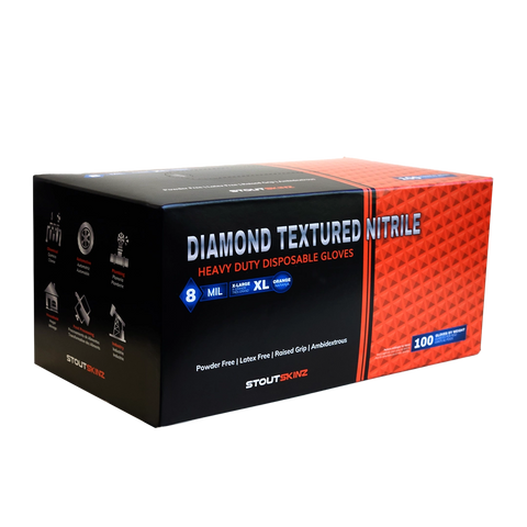 Diamond Textured Nitrile Gloves | 8mil